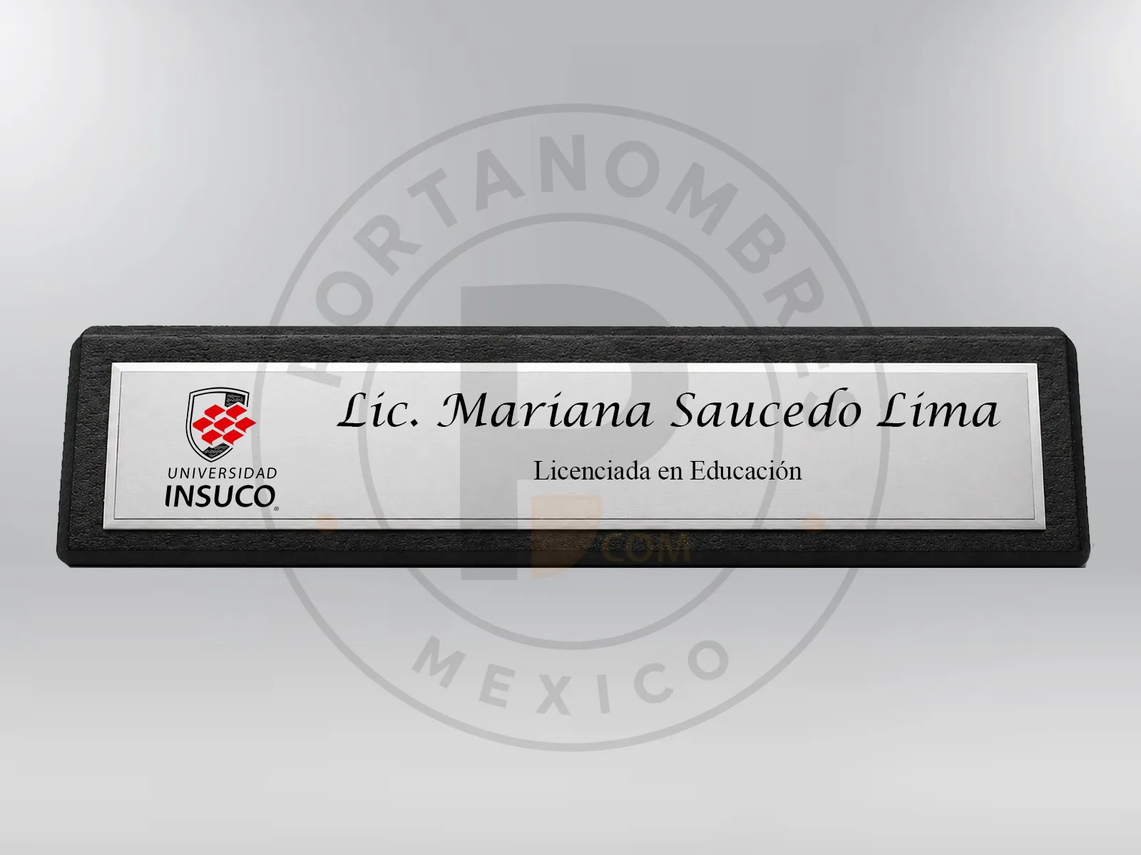 Portanombre personalizado sin corte para escritorio